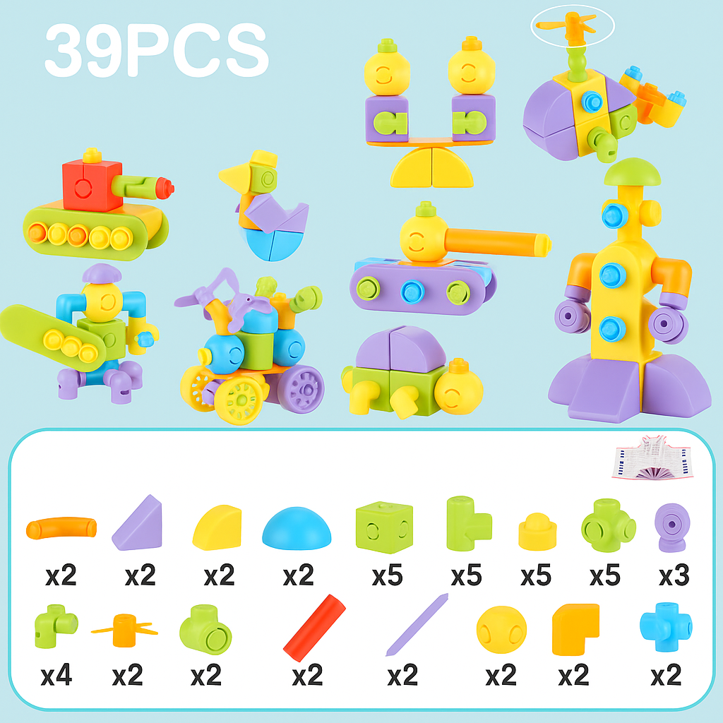 STEM Magnetic Tiles – Colorful Building Blocks for Kids