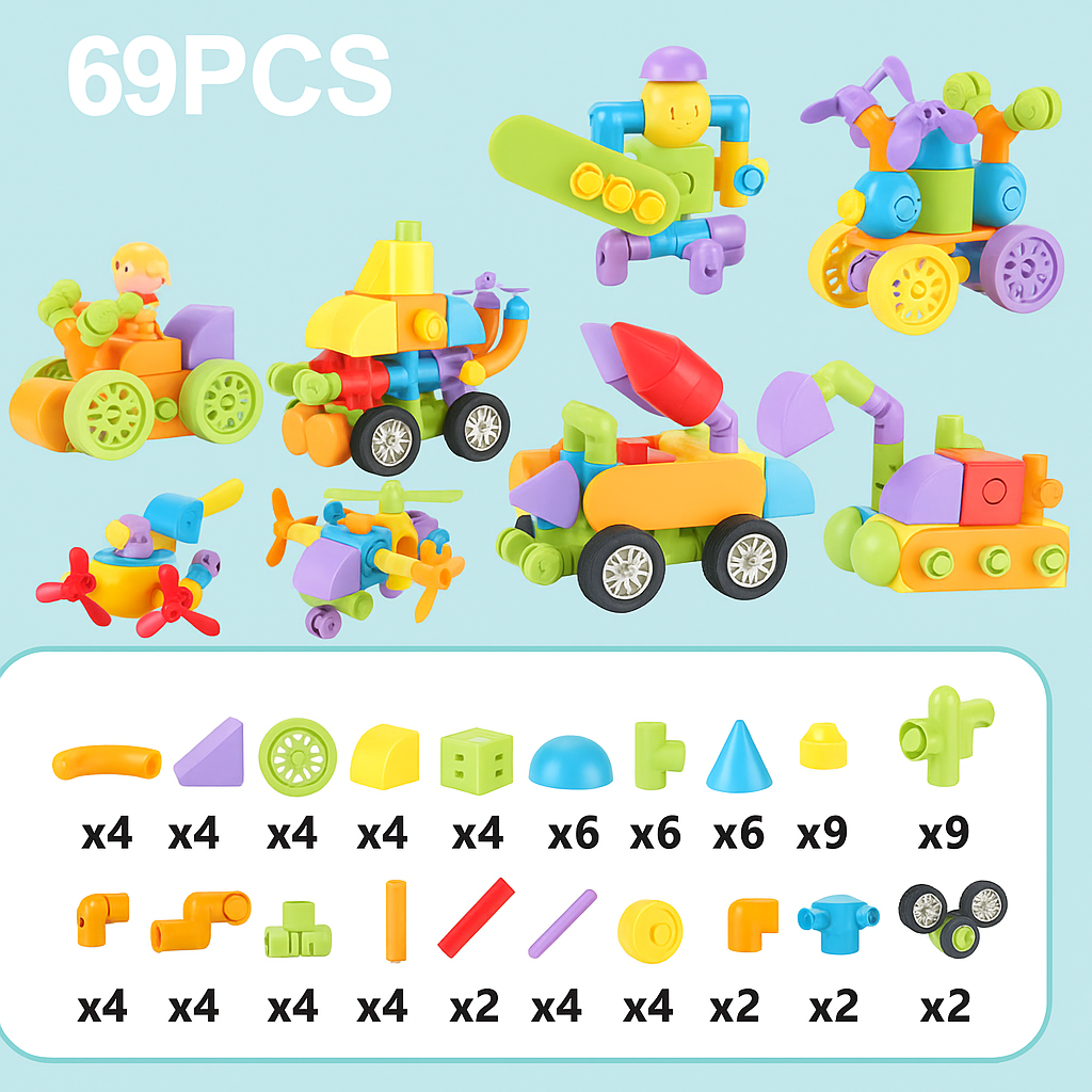STEM Magnetic Tiles – Colorful Building Blocks for Kids
