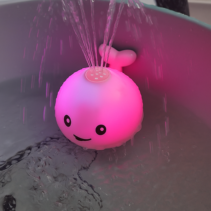 Interactive Whale Bath Toy | LED Light Water Spray Baby Toy