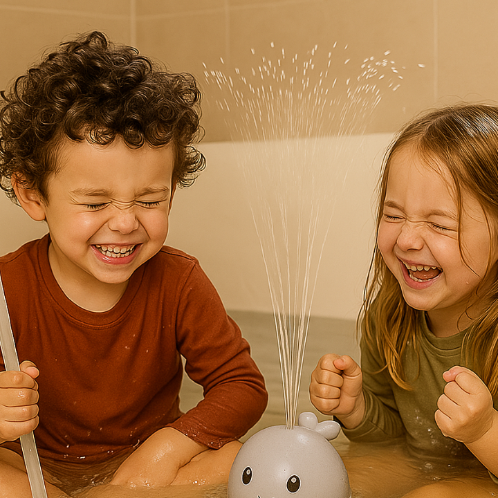 Interactive Whale Bath Toy | LED Light Water Spray Baby Toy