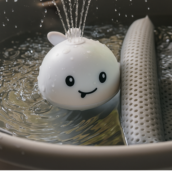 Interactive Whale Bath Toy | LED Light Water Spray Baby Toy