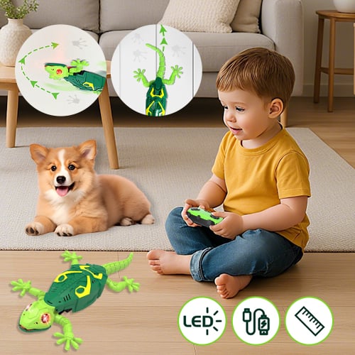 Wall-Climbing Chameleon – LED Eyes & Flexible Movement