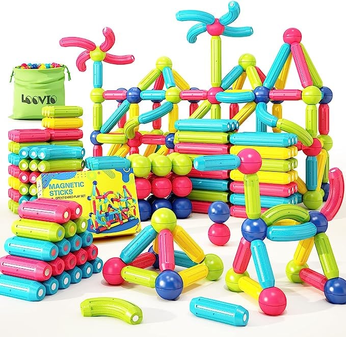 Magnetic Building Sticks Set – Large Pieces STEM Toy