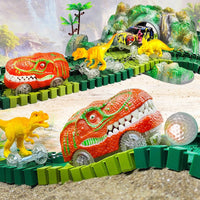 Thumbnail for Toystar Racing Dinosaur Train Set | Imaginative Train Track Set for Unprecedented Play Fun - Including Extra Dino and Trai...