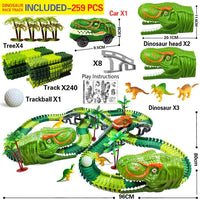Thumbnail for Toystar Racing Dinosaur Train Set | Imaginative Train Track Set for Unprecedented Play Fun - Including Extra Dino and Trai...
