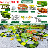 Thumbnail for Toystar Racing Dinosaur Train Set | Imaginative Train Track Set for Unprecedented Play Fun - Including Extra Dino and Trai...