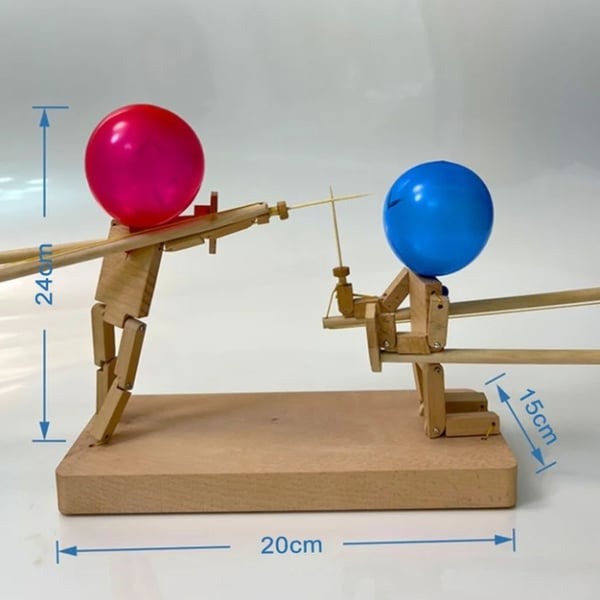 Toystar Bamboo Playmates | Laugh together, play together - Wooden fighting robots - Samen lachen, samen spelen - Houten ve...