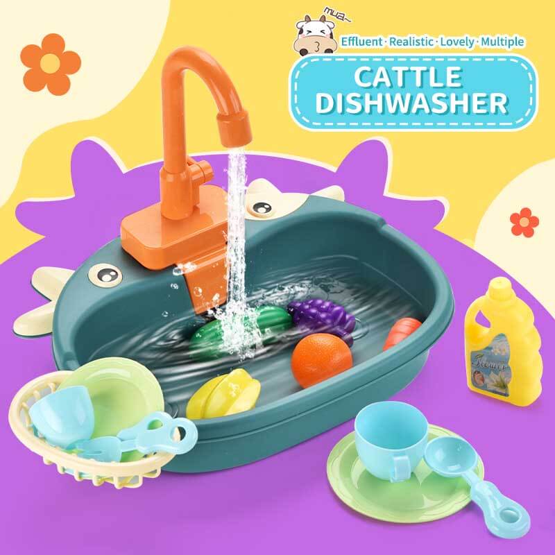 Toystar AquaWash | Learning housekeeping through play - Realistic toy dishwasher with running water - Spelenderwijs huisho...