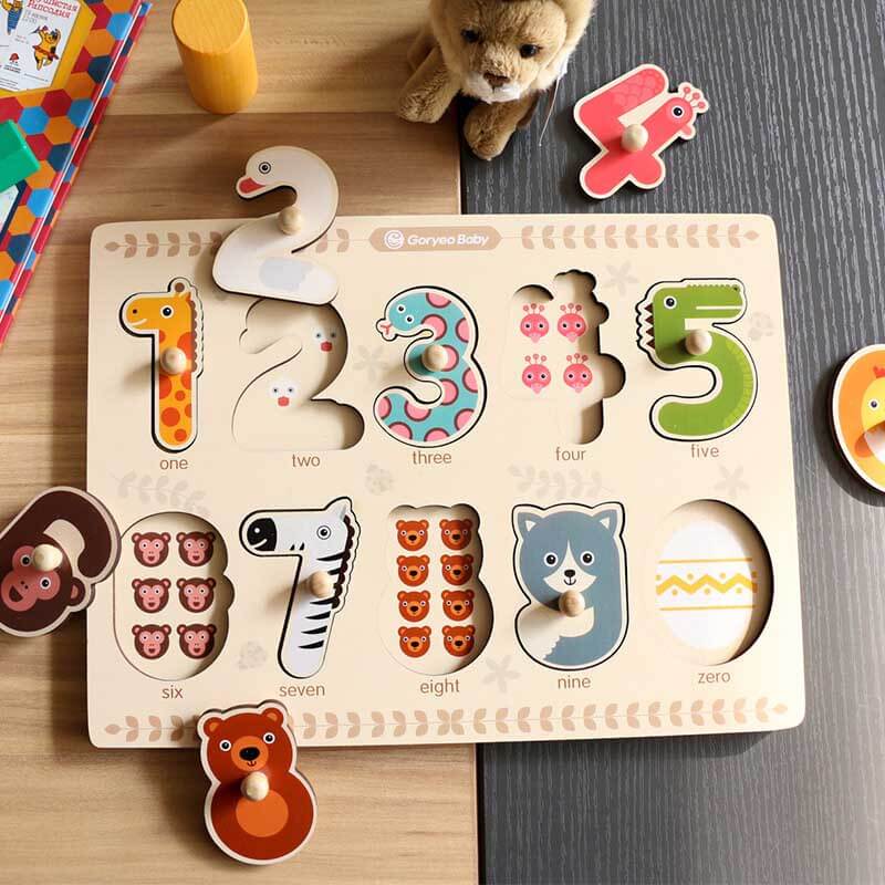 Toystar NummaPals | Learn to count in a playful way! - Montessori puzzle book with numbers and animals - Spelenderwijs ler...