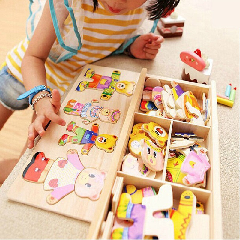 Toystar EcoToys DreamWardrobe | Stimulate imagination and creativity - Montessori clothes rack and puzzle game. - Stimulee...