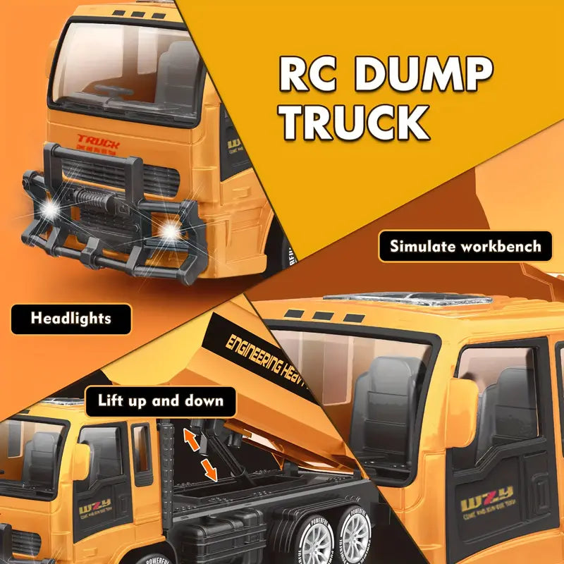 Toystar DynaTruck | Tough RC Truck - Robust Construction Vehicle for Children - Stoere RC Vrachtwagen - Robuust Bouwvoertu...
