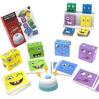 Thumbnail for Toystar Face Expression Cubes | Stimulates Thinking Training and Creative Play - Block Puzzle for Children - Stimuleert De...