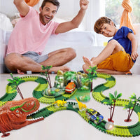 Thumbnail for Toystar Racing Dinosaur Train Set | Imaginative Train Track Set for Unprecedented Play Fun - Including Extra Dino and Trai...