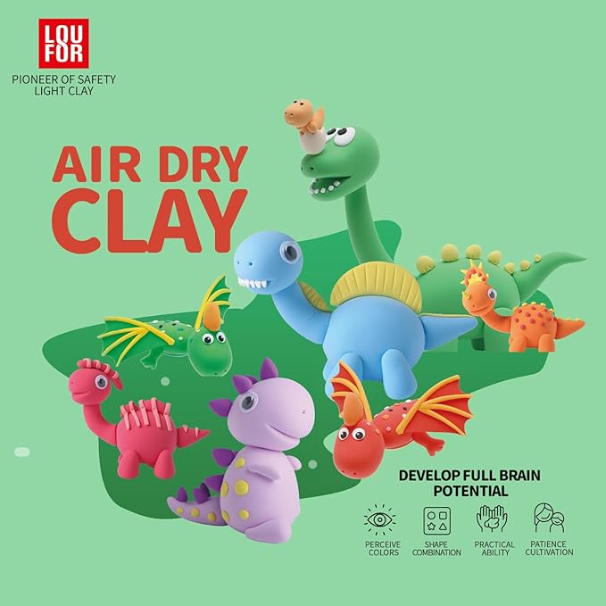 Toystar DinoClay | Creative clay making with dinosaurs - DIY clay set with 6 shapes - | Creatief kleien met dinosaurussen ...