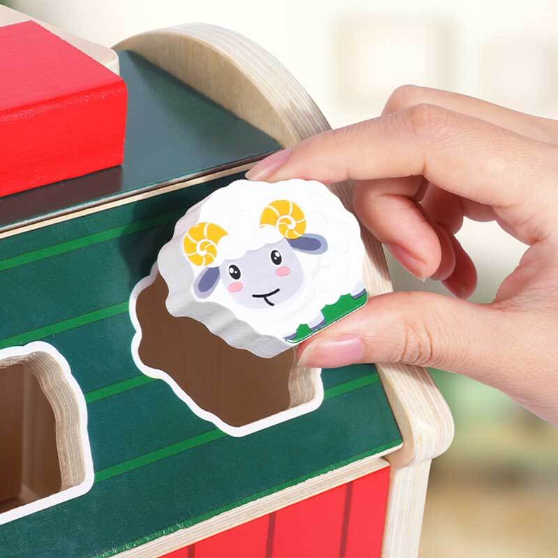 Toystar FarmyPlay | Educational and fun - Wooden sorting farm with farm animals and shapes - Leerzaam en leuk - Houten sor...