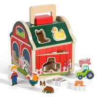 Thumbnail for Toystar FarmyPlay | Educational and fun - Wooden sorting farm with farm animals and shapes - Leerzaam en leuk - Houten sor...