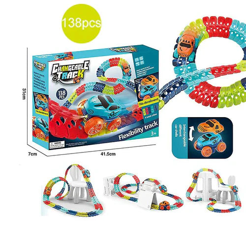 Toystar Race Track Wonder | Let your children's imagination sparkle - Ultra-flexible Race Track for Endless Play Fun - Laa...