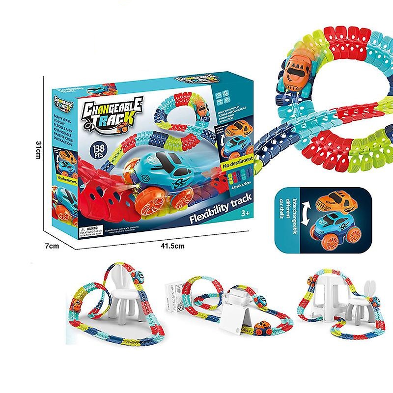 Toystar Real Changeable Track with LED Lights | Splashing Action - Race Track for Children - Spetterende Actie - Racebaan ...