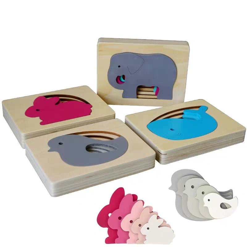 Toystar EcoToys Animato™ | Encourage playful learning - Animals 3D Wooden Puzzle - Stimuleer spelenderwijs leren - Dieren ...