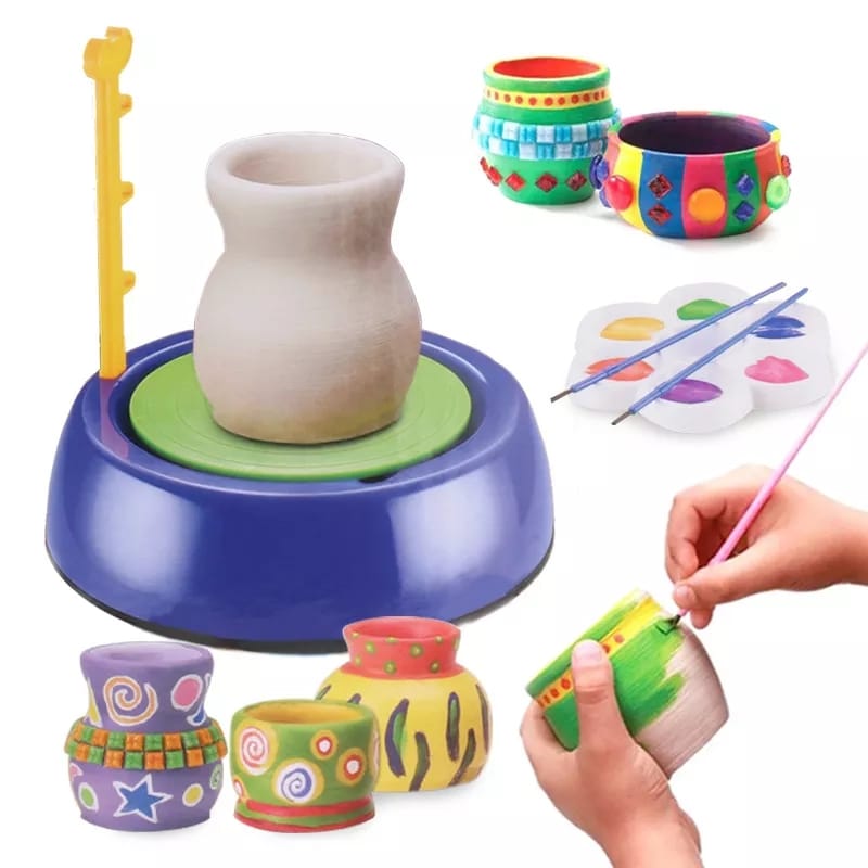 Creative Pottery Set | Learn and Make Your Own Pots - DIY Clay Workshop for Children