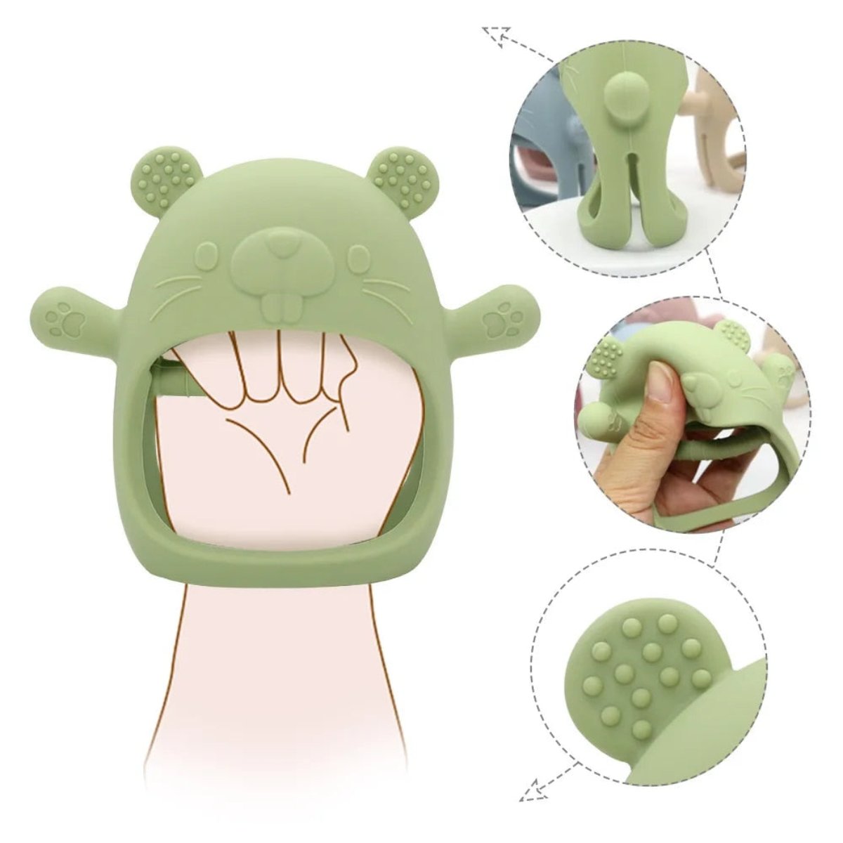 Baby Teething Gloves | Comforting - Silicone Anti-Bite Stick
