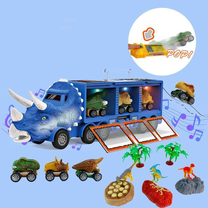 Toystar Musical Dinosaur Truck | Fun Dinosaur Transporter Toy - Encourages creative play and motor skills - Prettige Dinos...