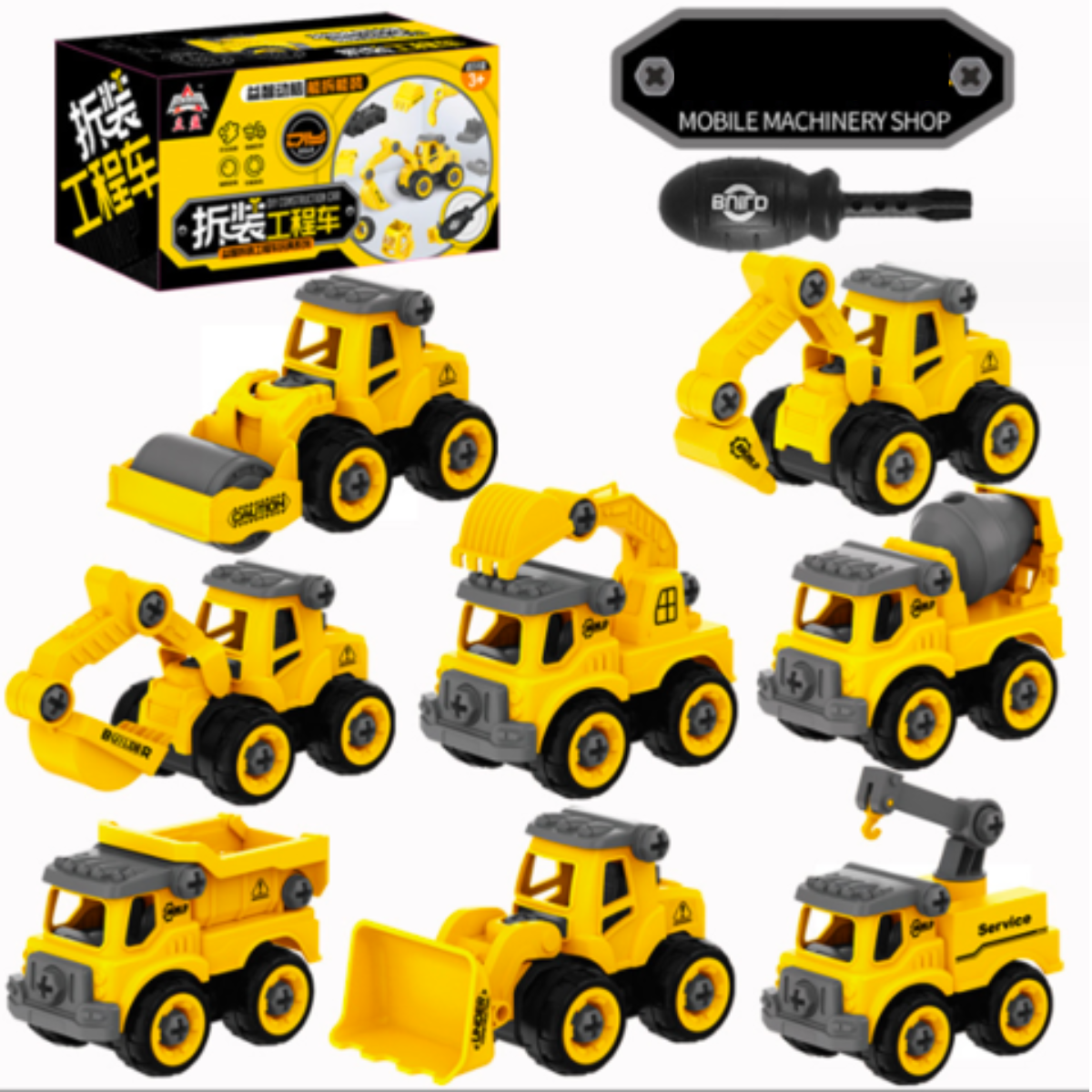 Toystar BuildMaster | Stimulate your child's creativity - construction playset with excavator, tractor and more - stimulee...