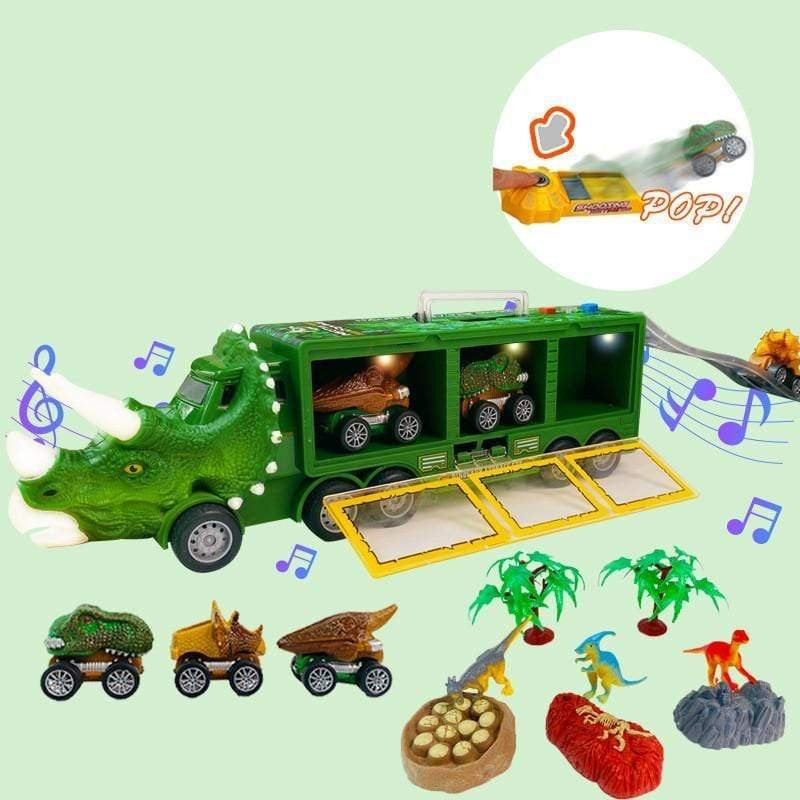 Toystar Musical Dinosaur Truck | Fun Dinosaur Transporter Toy - Encourages creative play and motor skills - Prettige Dinos...