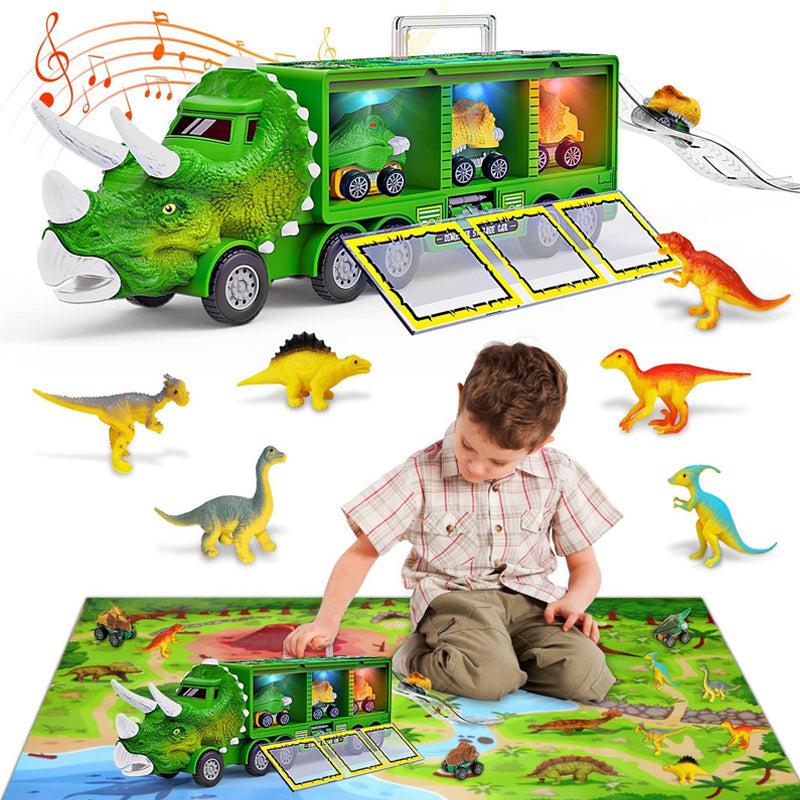 Toystar Musical Dinosaur Truck | Fun Dinosaur Transporter Toy - Encourages creative play and motor skills - Prettige Dinos...