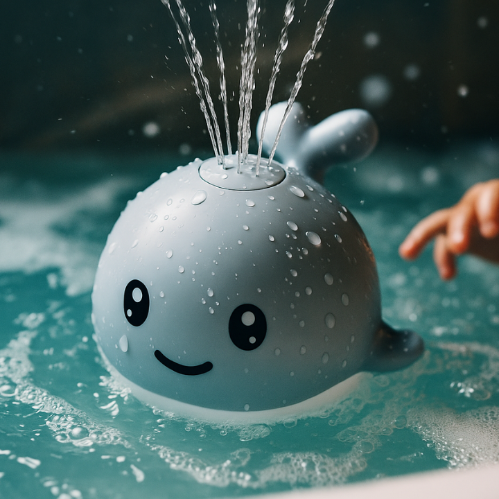 Interactive Whale Bath Toy | LED Light Water Spray Baby Toy