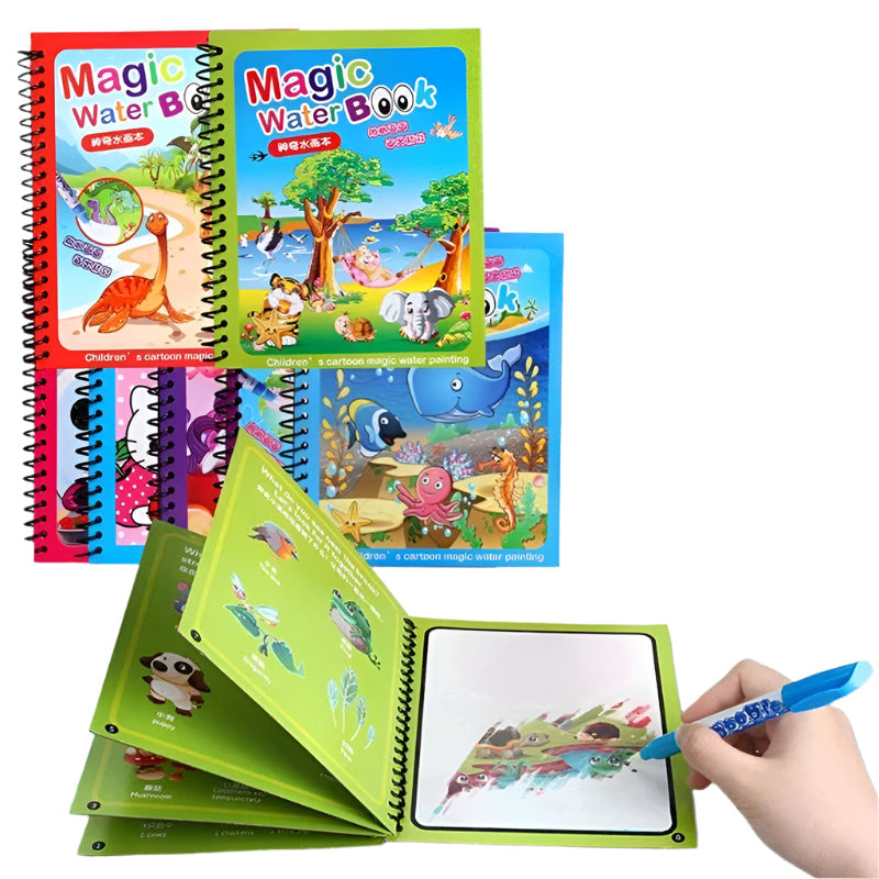 Magic Water Coloring Book | Stimulates creativity and fun - Coloring with water