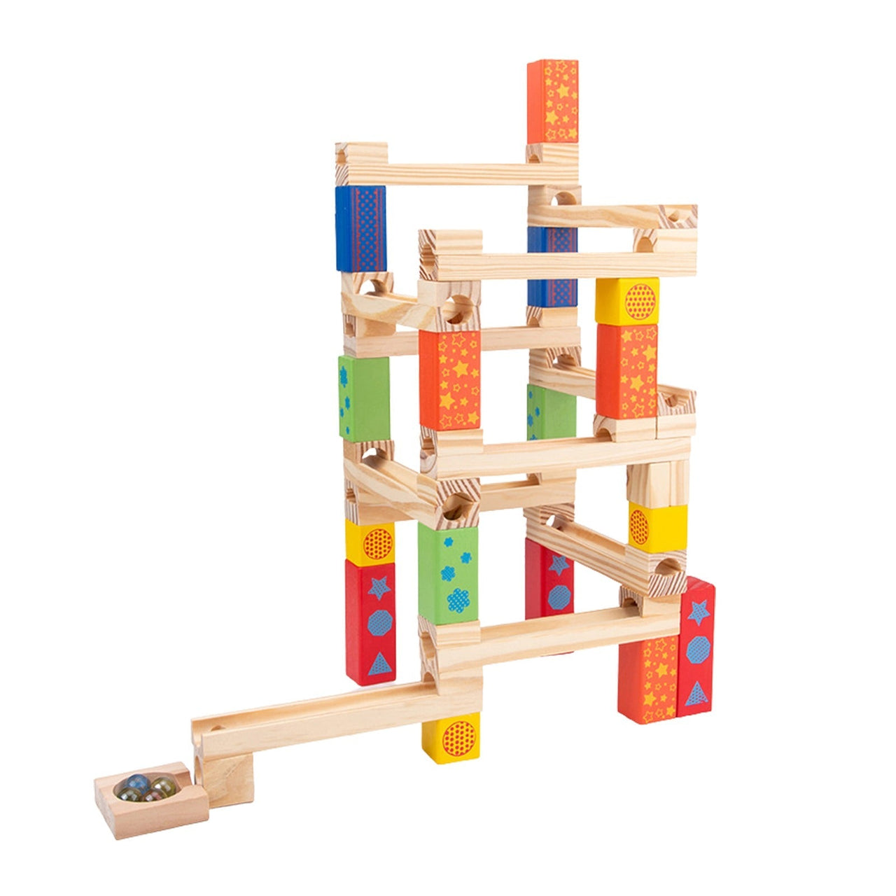Toystar EcoToys Wooden Marble Race Track | Educational - Fun Game for Kids - Educatief - Leuk Spel voor Kinderen (7)