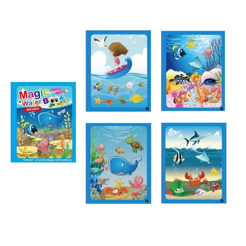 Magic Water Coloring Book | Stimulates creativity and fun - Coloring with water