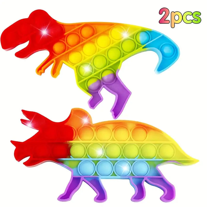 Toystar Rainbow Dino Fidget | Release Stress - Stress Reliever for Kids - Dinosaurus Pop Speelgoed en Anti Stress Gadget v...