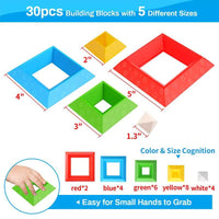 Thumbnail for Toystar StackyPyramid | Build and discover - 3D pyramid stacking blocks for children - Bouw en ontdek - 3D piramide stapel...