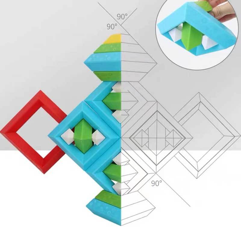 Toystar StackyPyramid | Build and discover - 3D pyramid stacking blocks for children - Bouw en ontdek - 3D piramide stapel...