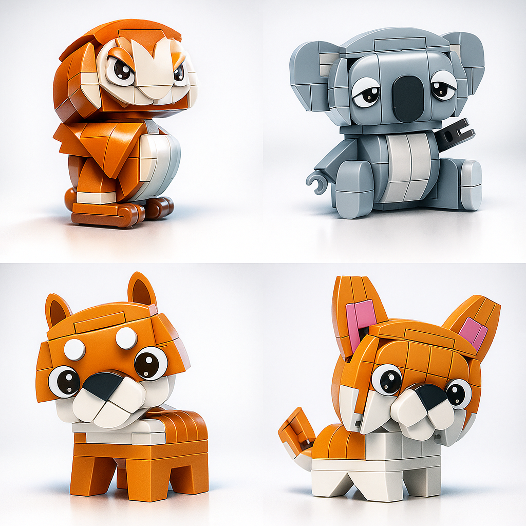 Cartoon Animal Building Blocks