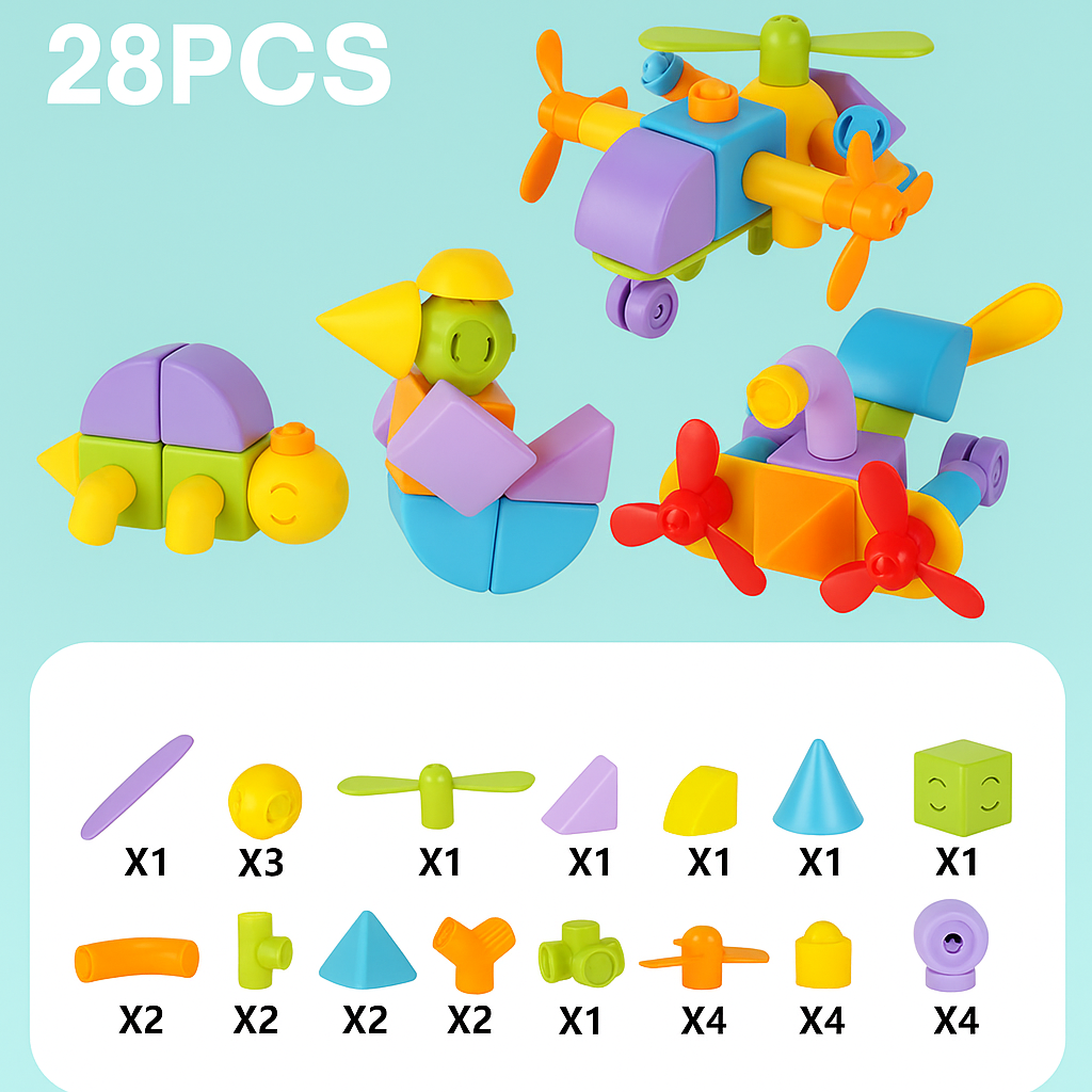 STEM Magnetic Tiles – Colorful Building Blocks for Kids