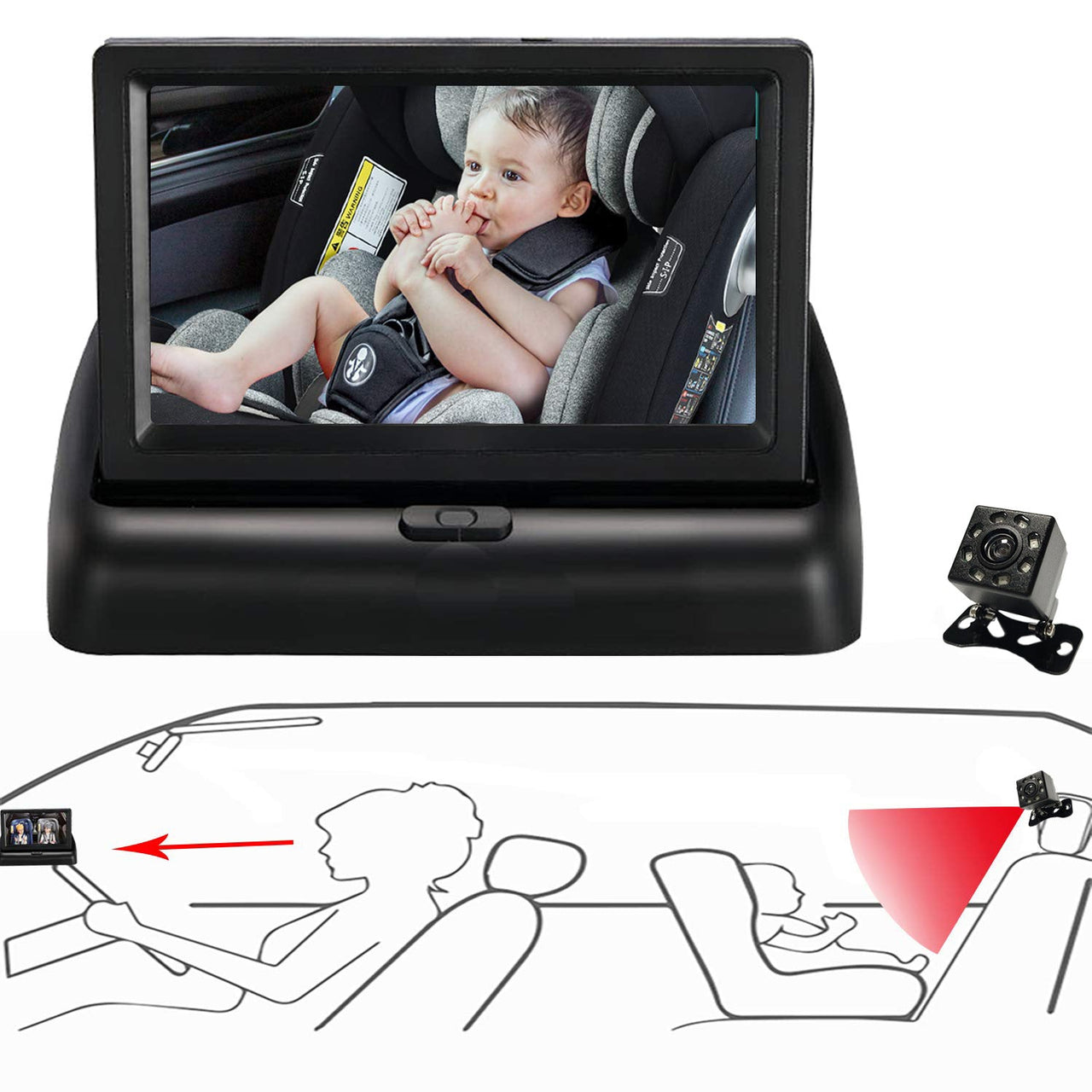 Toystar BabyCam 1080P | Always in touch on the road - Clear backseat monitor for your little one - Bestseller - Altijd in ...