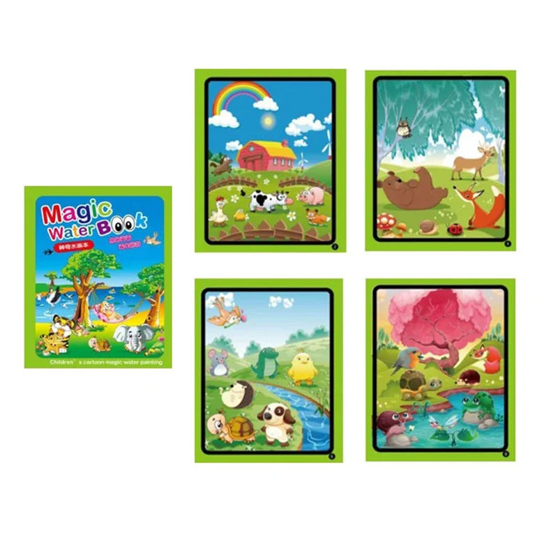 Magic Water Coloring Book | Stimulates creativity and fun - Coloring with water