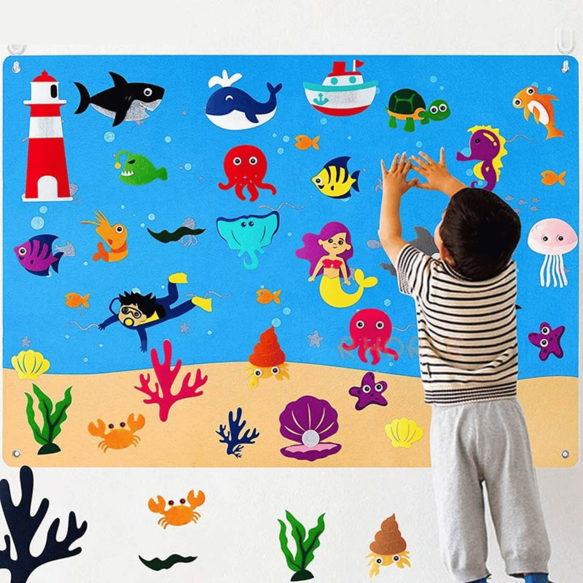 Toystar Felt board with animals | Educational toys for toddlers - Discover the world - Creëer magie met verhalen - Educati...