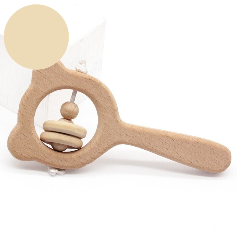 Toystar EcoToys Bambino Kaukring | Calming Wooden Teething Ring - Safe Playing and Biting Conditions - Kalmerende Houten B...