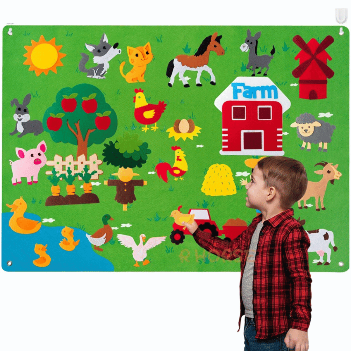 Toystar Felt board with animals | Educational toys for toddlers - Discover the world - Creëer magie met verhalen - Educati...