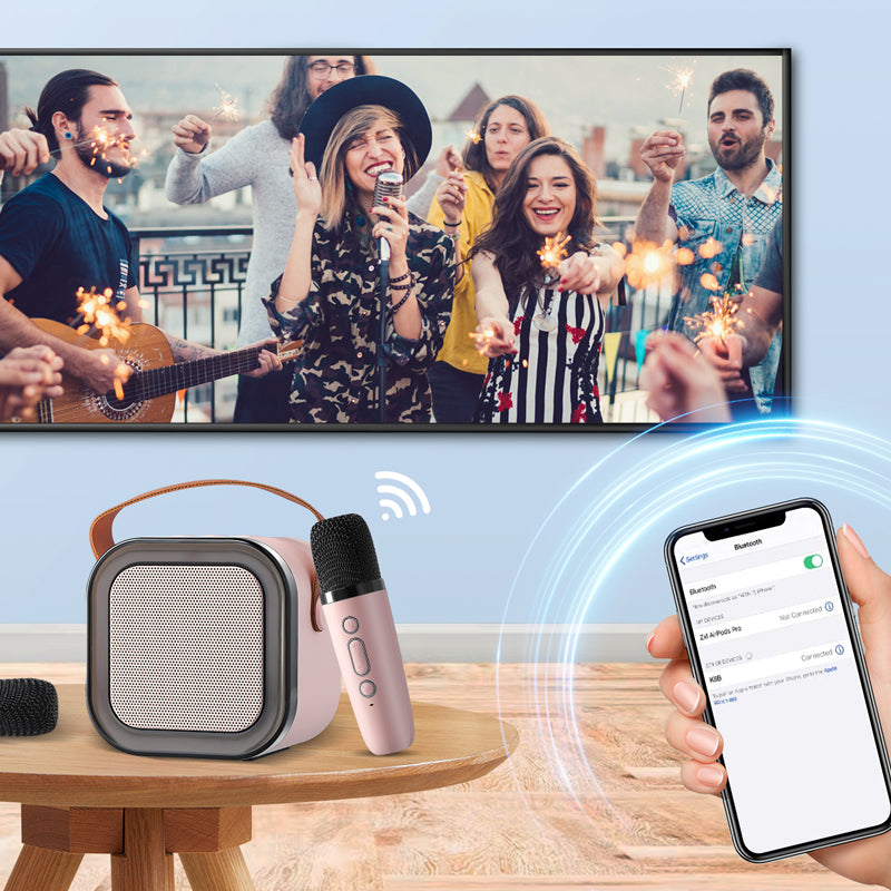 4Little Karaoke Set | Mini Karaoke met 2 Draadloze Microfoons, 3+ – Samen zingen voor eindeloos plezier 2