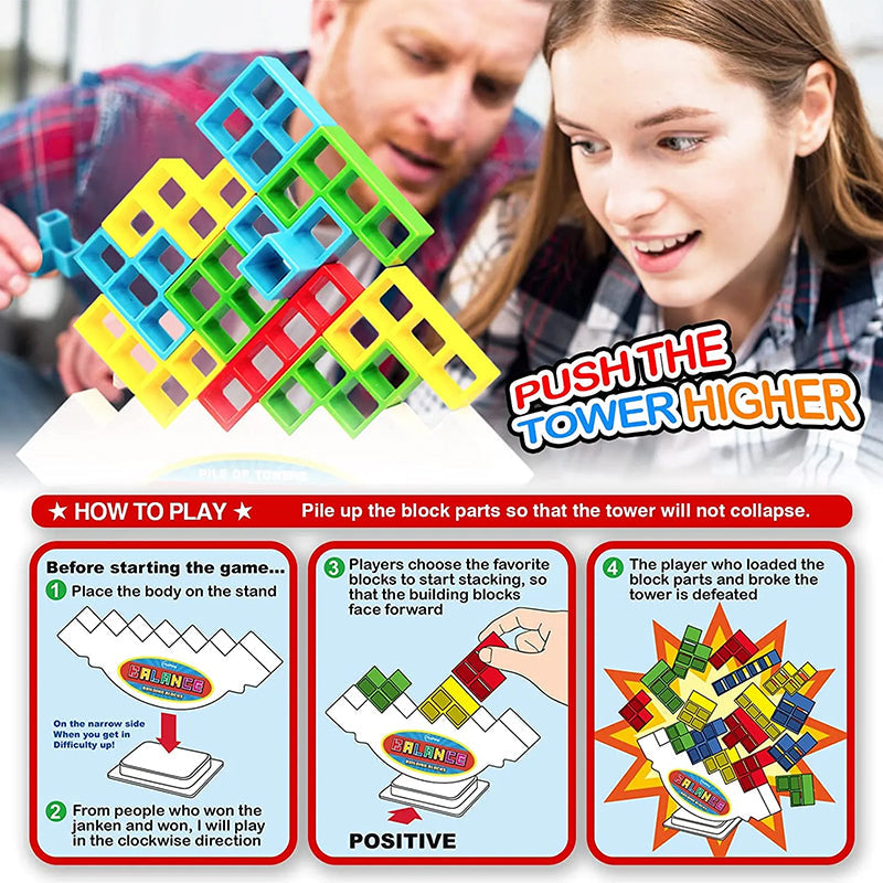 Toystar TetraTower |  Build and balance! - Tetris Stacking Game - Bouw en balanseer! - Tetris Stapelspel (5)