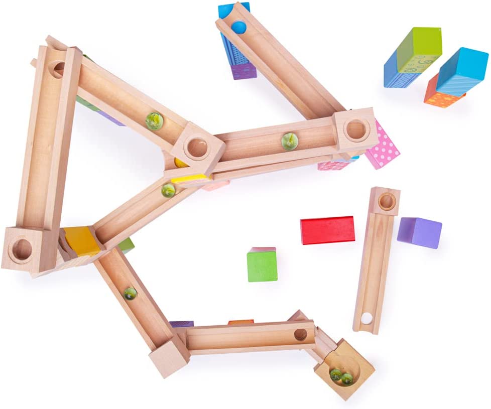 Toystar EcoToys Wooden Marble Race Track | Educational - Fun Game for Kids - Educatief - Leuk Spel voor Kinderen (6)