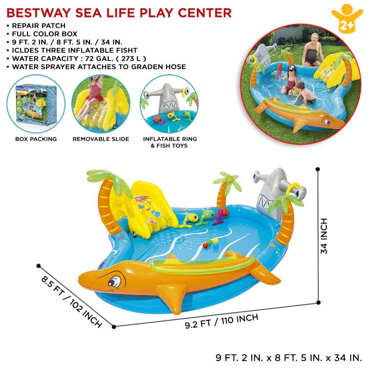Toystar AquaAdventure | Splashing fun for little explorers - Inflatable play pool - Spetterpret voor kleine ontdekkers - O...