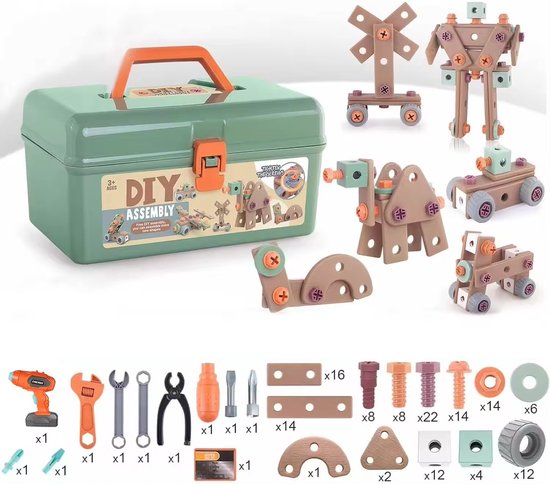 Toystar Junior Builder Pro | Unleash Creativity – Complete Tool Set for Kids - Ontketen Creativiteit – Compleet Gereedscha...