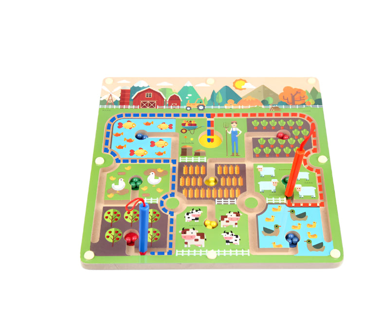 Ecotoys BrainMaze | Strengthen concentration - Magnetic labyrinth puzzle game for kids