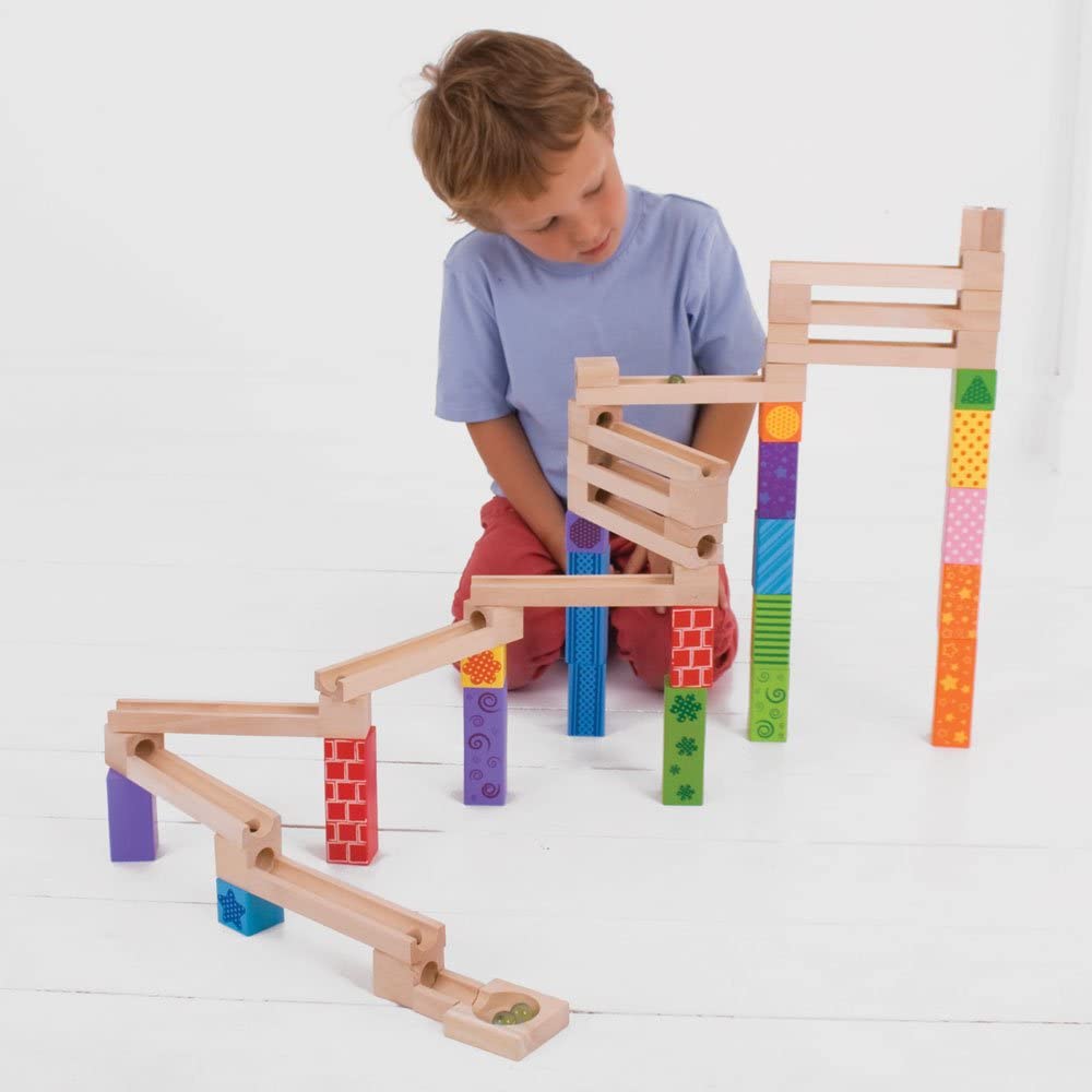 Toystar EcoToys Wooden Marble Race Track | Educational - Fun Game for Kids - Educatief - Leuk Spel voor Kinderen (2)